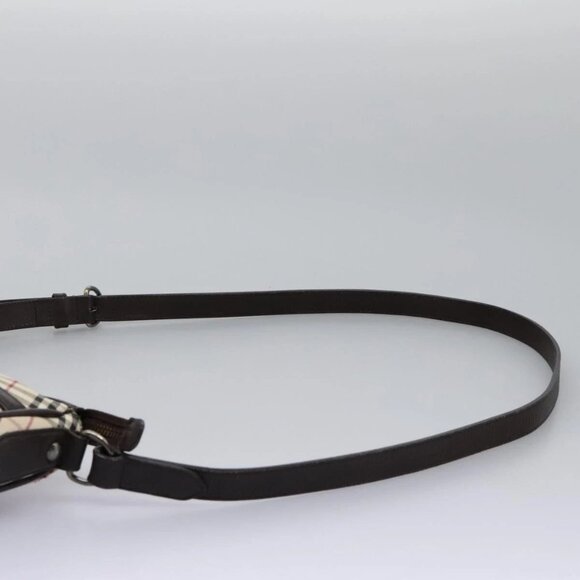 BURBERRY Nova Check Shoulder Bag Canvas Leather Beige Auth BD1036 - Picture 9 of 16